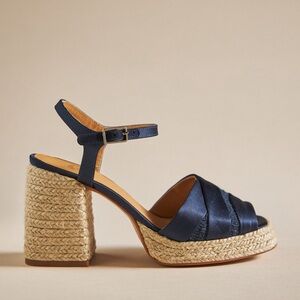 Castaner Elegant Navy Platform Sandals Size 40